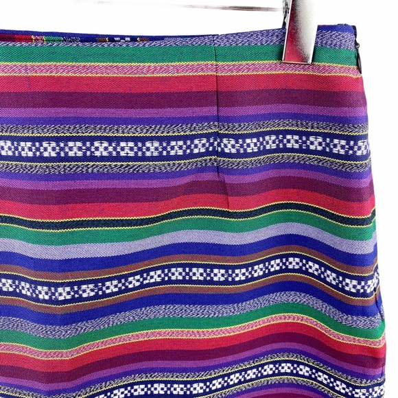 Shrinking Violet Multicolored Tribal Mini Skirt Medium - Picture 5 of 11